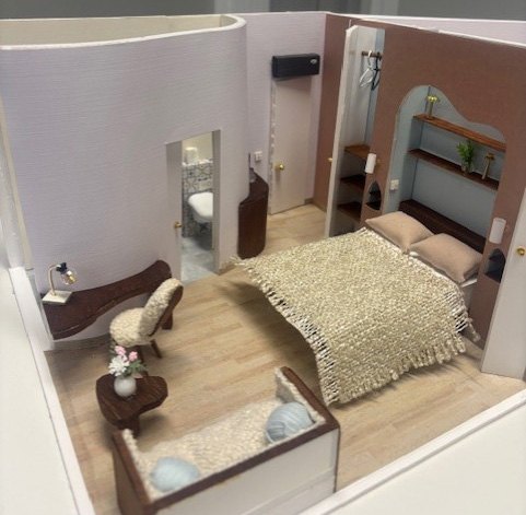 Maquette de détail d'une suite d'hôtel